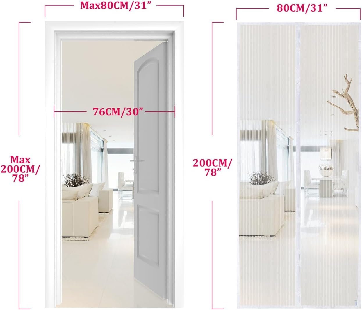 Apalus - Cortina mosquitera magnéticaEl Bestseller nº1 por una razón: Cierra siempre. El gran fallo de las mosquiteras magnéticas baratas es que se quedan abiertas si pasas rápido. Apalus ha solucionado esto cosiendo 28 imanes potentes directamente en la costura (sin huecos), garantizando un sellado hermético inmediato tras pasar. Su malla de microporos es más resistente que el poliéster estándar y su velcro adhesivo de alto gramaje soporta el calor del verano sin despegarse del marco.